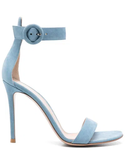 Gianvito Rossi 105mm Portofino Suede Sandals In Antibes