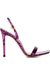 Gianvito Rossi 105mm Ribbon Sandals In Purple