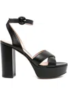 Gianvito Rossi 105mm Sabrina Crossover Platform Sandals In Black