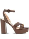 Gianvito Rossi "sabrina" Open Toe Platform Sandals In Brown
