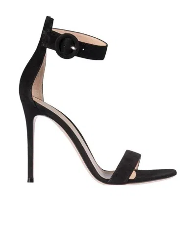 GIANVITO ROSSI 105MM SUEDE STILETTO SANDALS