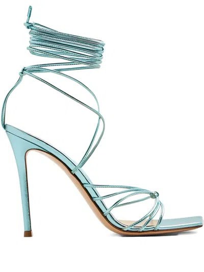Gianvito Rossi 105mm Sylvie Leather Sandals In Blue