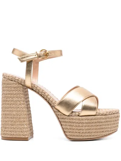 Gianvito Rossi 110mm Bebe Sandals In Beige