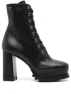 Gianvito Rossi Square-toed Strap-up Short Boots In Black