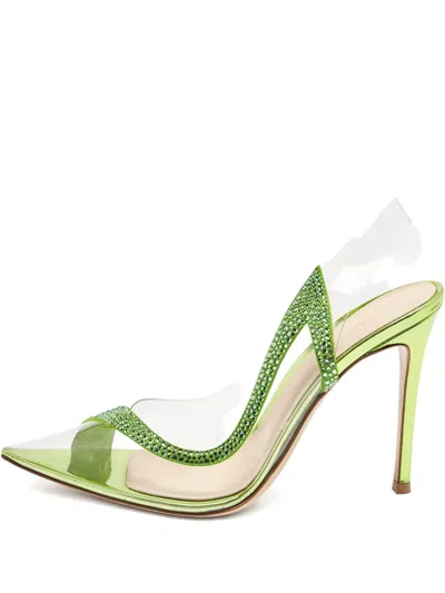 Pre-owned Gianvito Rossi 110mm Rhinestone-embellished Pumps In Green