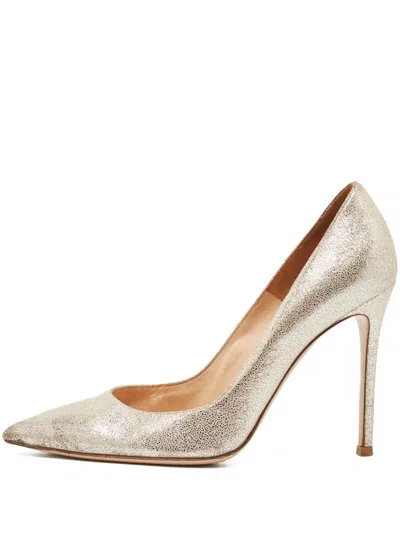 Pre-owned Gianvito Rossi 1135199 Gold In Neutral