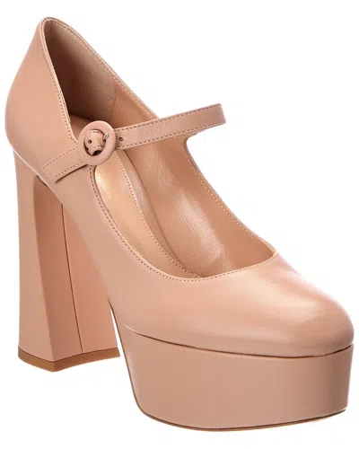 Gianvito Rossi 114 Leather Pump In Pink