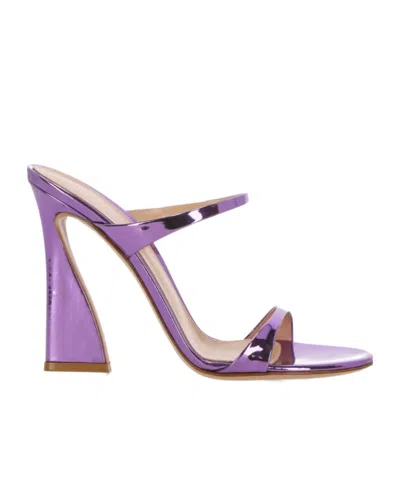 GIANVITO ROSSI 115MM DOUBLE-STRAP LEATHER MULES