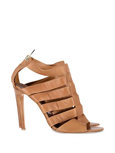 Pre-owned Gianvito Rossi 115mm Gladiator Sandals In Brown