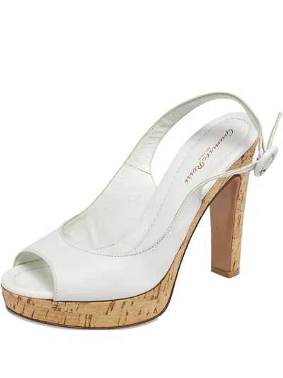 Pre-owned Gianvito Rossi 120mm Buckle-fastening Sandals In White