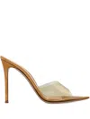 Gianvito Rossi 120mm Elle Metallic Pointed-toe Sandals In Gold