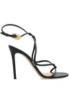 Gianvito Rossi 120mm Knot-detail Heeled Sandals In Black