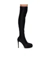 Gianvito Rossi 100mm Over The Knee Nappa Leather Boots In Black