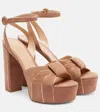 Gianvito Rossi 105 Suede Platform Sandals In Orange
