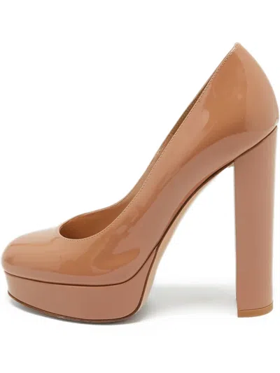 Pre-owned Gianvito Rossi 125mm Patent-leather Platform Pumps