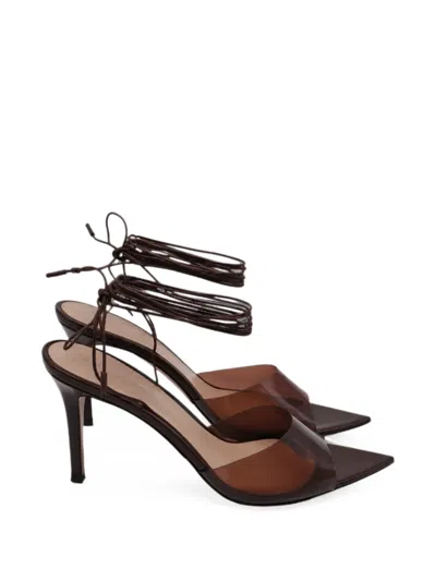 Pre-owned Gianvito Rossi 2021 Skye Pointed-toe Sandals In White