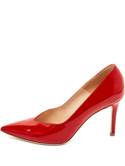 Pre-owned Gianvito Rossi 2023 100mm Leather Pumps In Red