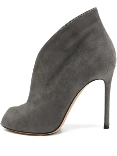 Pre-owned Gianvito Rossi 2024  110mm Suede Peep-toe Pumps