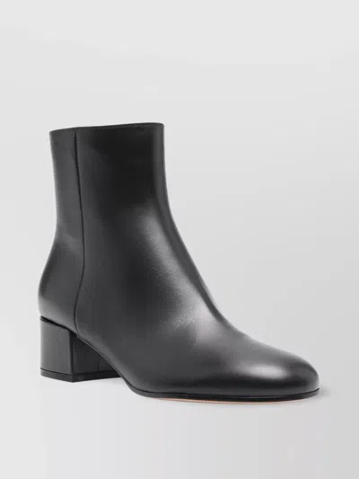 GIANVITO ROSSI 45 ANKLE BLOCK ROUND SMOOTH
