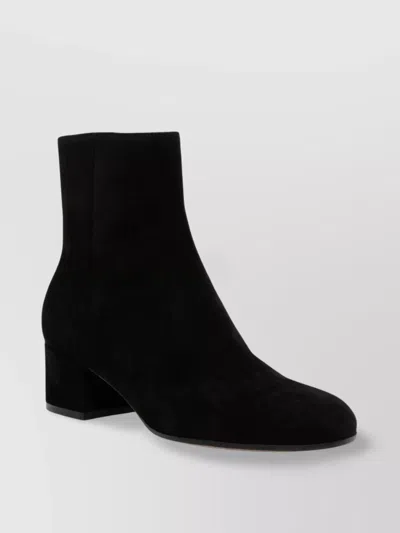 Gianvito Rossi 45 Ankle Block Round Toe In Black