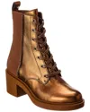 Gianvito Rossi 45 Leather Boot In Gold