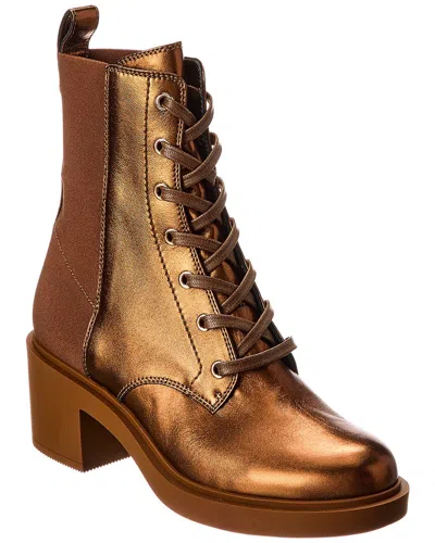 Gianvito Rossi 45 Leather Boot In Gold