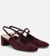 Gianvito Rossi 45 Suede Slingback Pumps