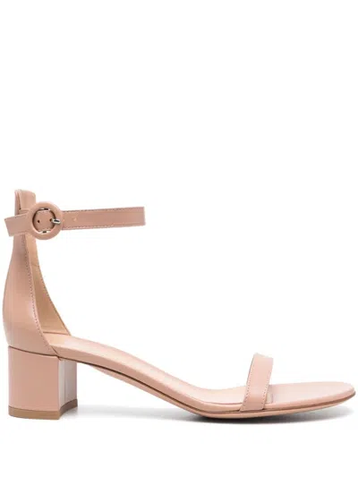 Gianvito Rossi Versilia 60 Camel Suede Leather Sandals In Beige