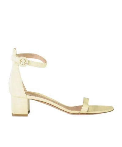 Gianvito Rossi 45mm Gaeta Sandals In Yellow