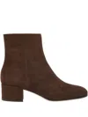 Gianvito Rossi 45mm Joelle Zip-detail Block-heel Ankle Boots