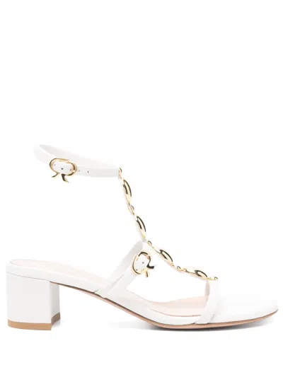 Gianvito Rossi 45mm Leather Sandals In Nude