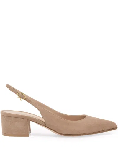 Gianvito Rossi 45mm Piper Pumps In Neutrals