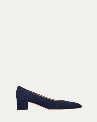 Gianvito Rossi 45mm Piper Suede Pointed-toe Pumps In Blue