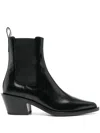 Gianvito Rossi Black Wylie Ankle Boots In Black