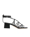 Gianvito Rossi Minas 45 Knotted Leather Sandals In Black