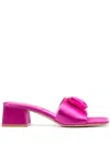 Gianvito Rossi Jaipur 50mm Embellished Satin Mules In Pink
