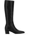 Gianvito Rossi 50mm Lyell Leather Block-heel Boots In Black