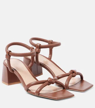 Gianvito Rossi 55 Leather Sandals In Brown