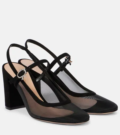 Gianvito Rossi 55 Leather Slingback Pumps