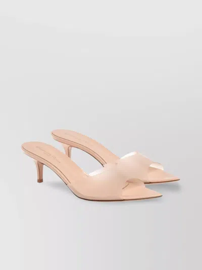 Gianvito Rossi 55 Mm Heel Leather Sandals In Pink