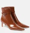 GIANVITO ROSSI PATENT LEATHER ANKLE BOOTS