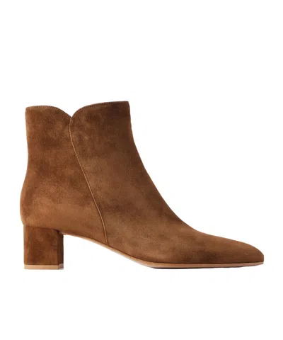 Gianvito Rossi 55 Suede Ankle Boots In Brown