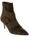 Gianvito Rossi 55 Suede Bootie In Green
