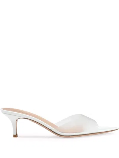 Gianvito Rossi 55mm Elle Mules In White