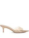 Gianvito Rossi 55mm Elle Pointed-toe Heeled Sandals In Transparent