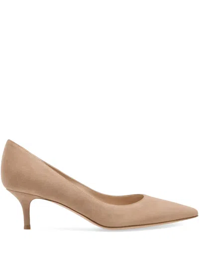Gianvito Rossi Pink Gianvito 55 Heels In Praline
