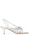Gianvito Rossi 55mm Hellen Sandals In Silver