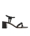 Gianvito Rossi Block Heel Nappa Leather Sandals In Black
