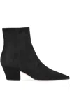 Gianvito Rossi Camoscio 90 Suede Ankle Boots In Black