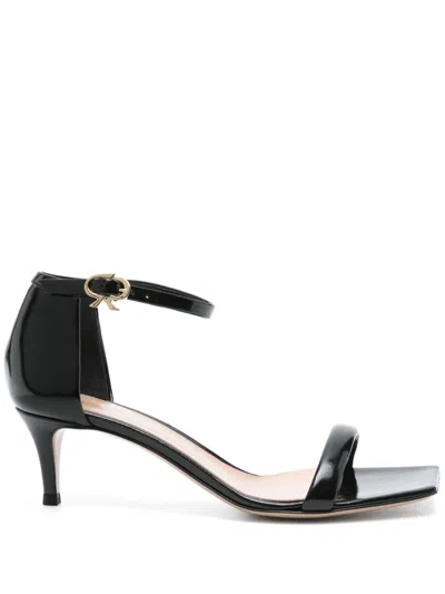 Gianvito Rossi 55mm Leather Sandals In Black
